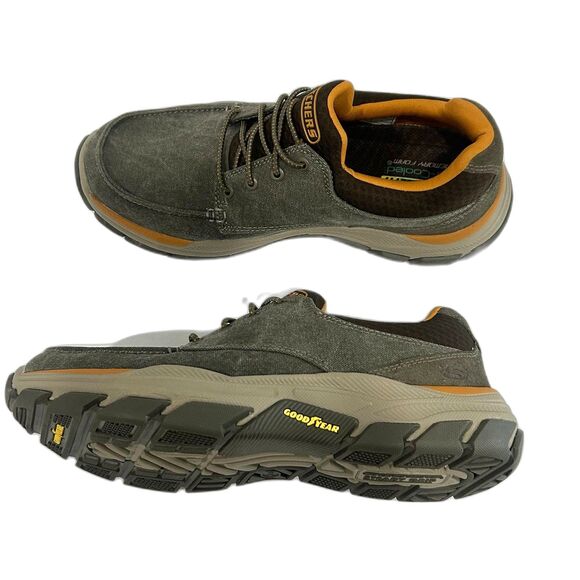 Skechers Shoes Men’s Size 8WW Color Gray Orange Extra Wide Fit Air-Cooled - Picture 8 of 12